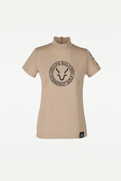 ロゴプリントモックネック