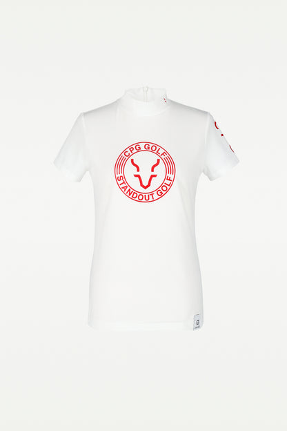 ロゴプリントモックネック