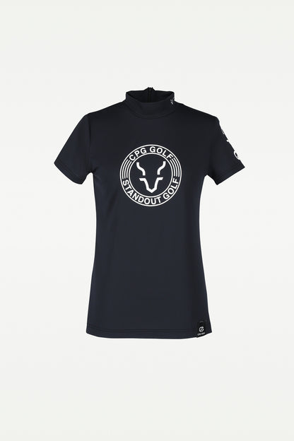 ロゴプリントモックネック