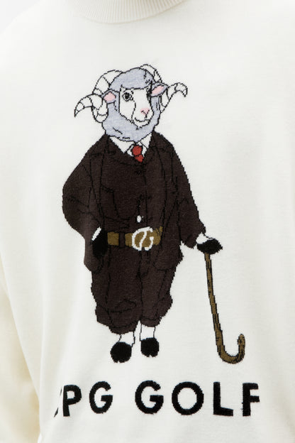 羊グラフィックインターシャニットPO